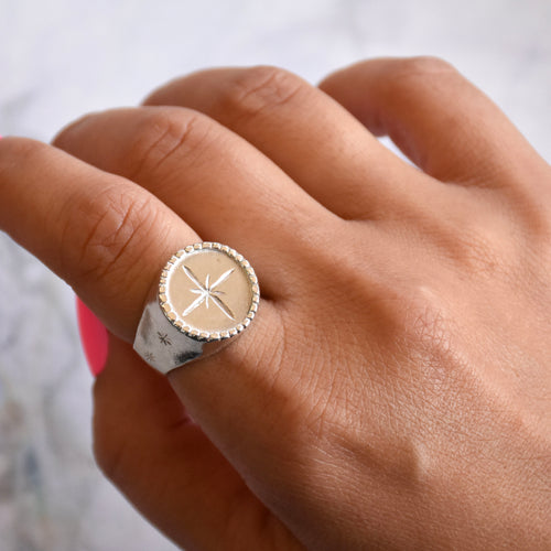 Sello silver statement plata - Listo para enviar