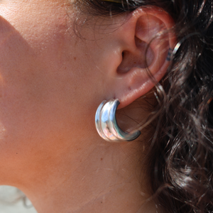 Triple hoop plata - A pedido
